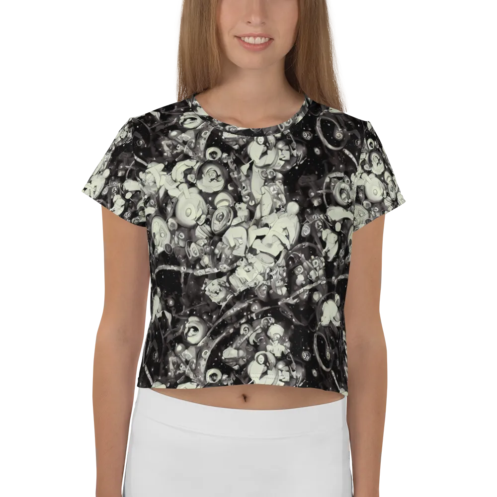 Nocturne Mosaic on Crop Tee — Front