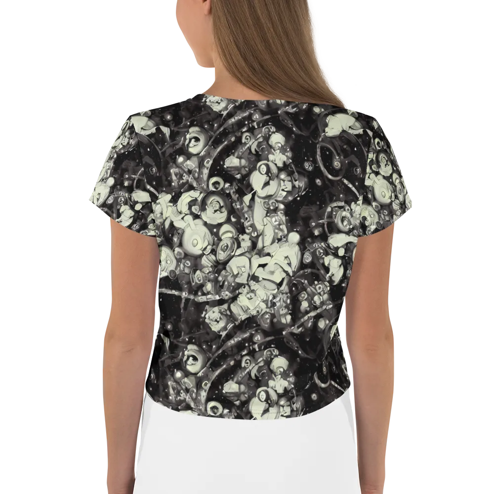 Nocturne Mosaic on Crop Tee — Back