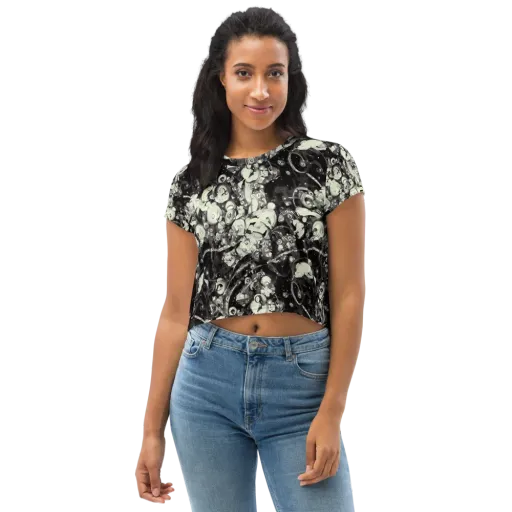Nocturne Mosaic on a Crop Tee