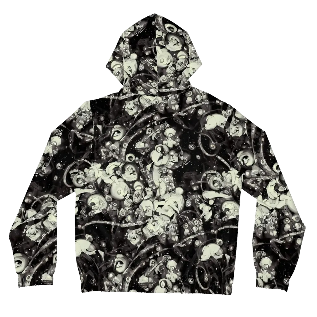Nocturne Mosaic on Women's Full-Zip Hoodie — Back