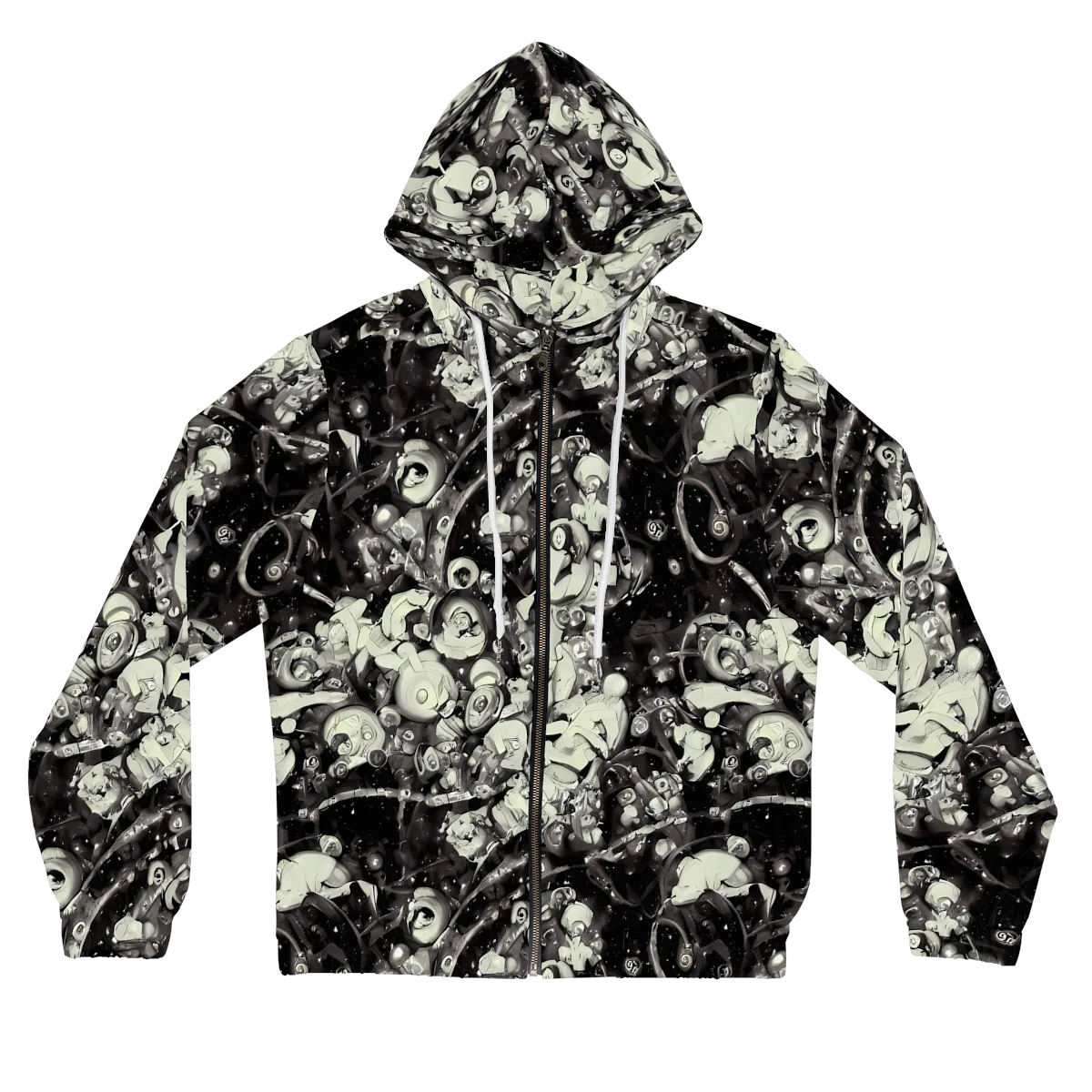 Nocturne Mosaic on Women's Full-Zip Hoodie — Front