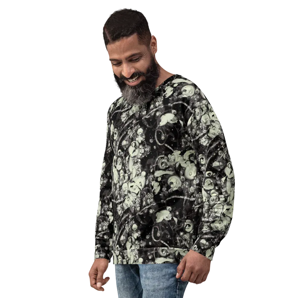 Nocturne Mosaic on Sweatshirt — Left Front