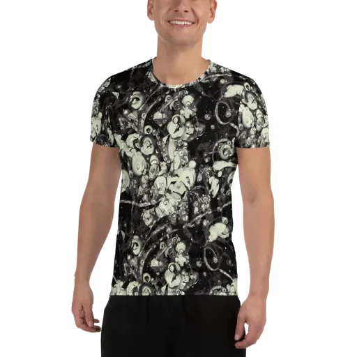 Nocturne Mosaic on a Men's Athletic T-Shirt