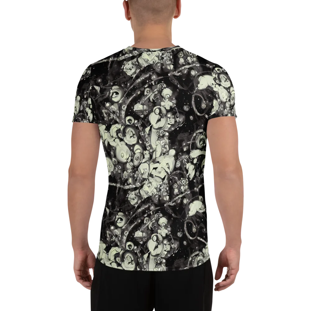 Nocturne Mosaic on Men's Athletic T-Shirt — Back