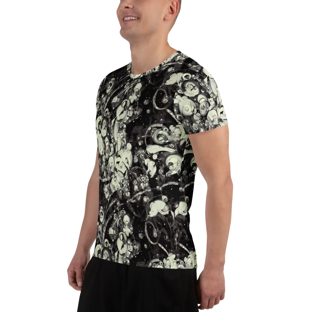 Nocturne Mosaic on Men's Athletic T-Shirt — Left