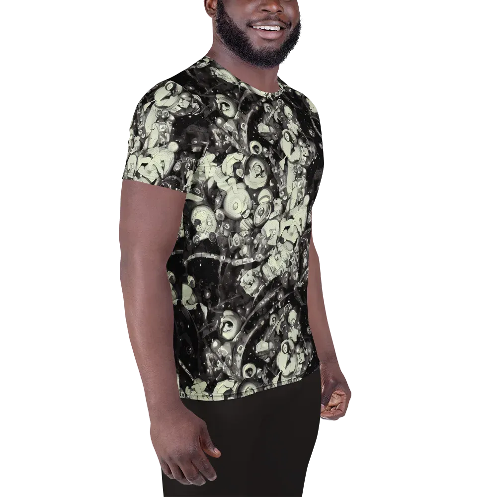 Nocturne Mosaic on Men's Athletic T-Shirt — Right