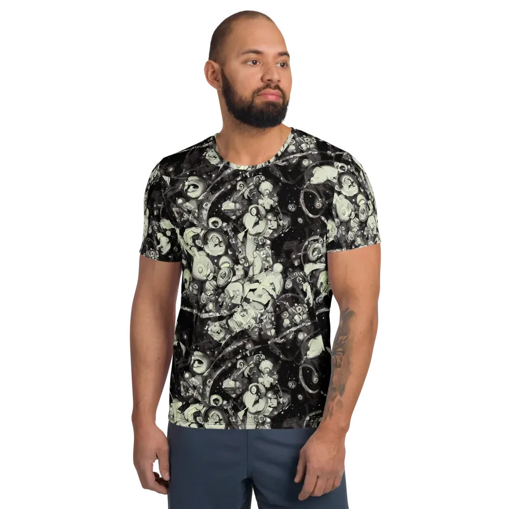 Nocturne Mosaic on Men's Athletic T-Shirt — Front