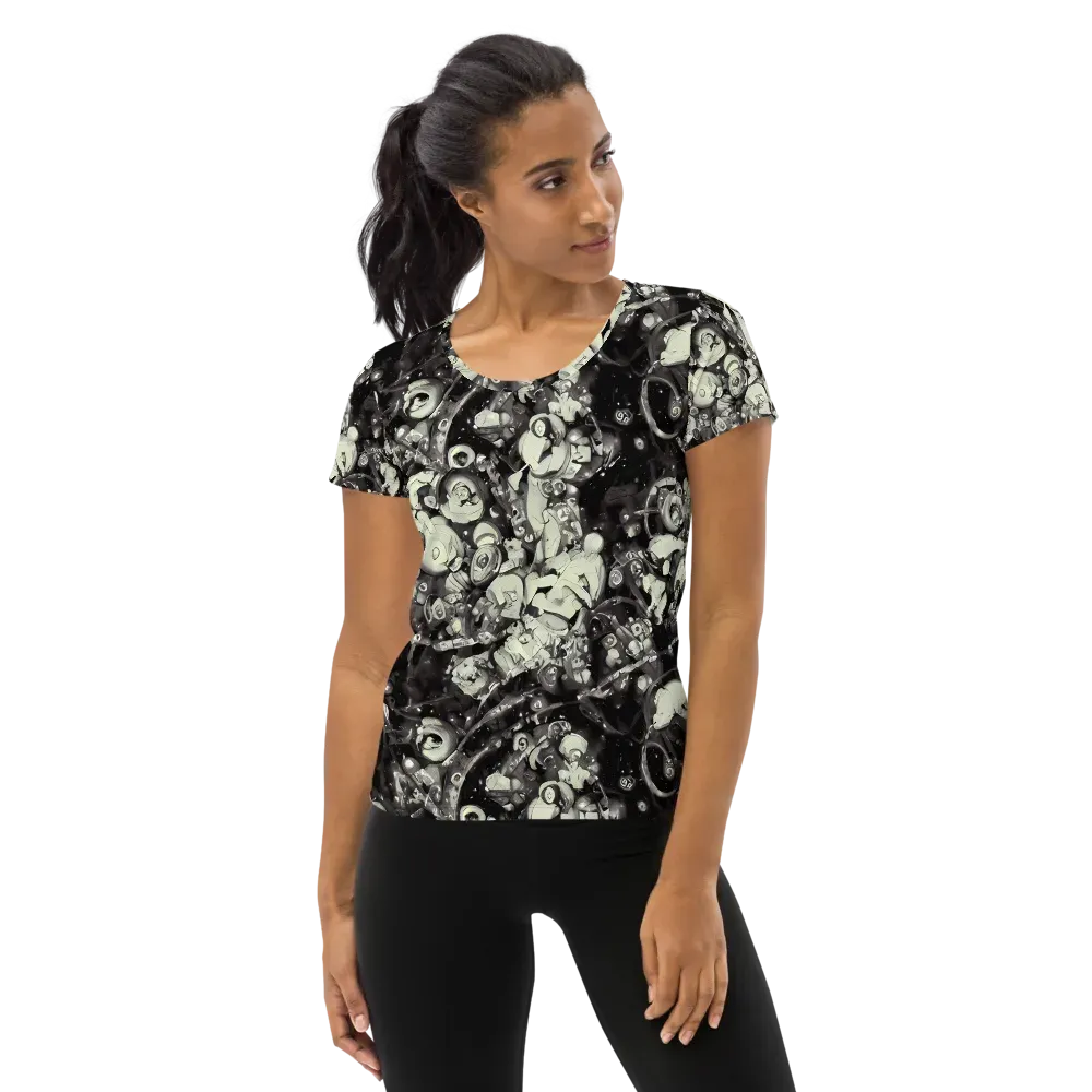 Nocturne Mosaic on Women's Athletic T-Shirt — Front