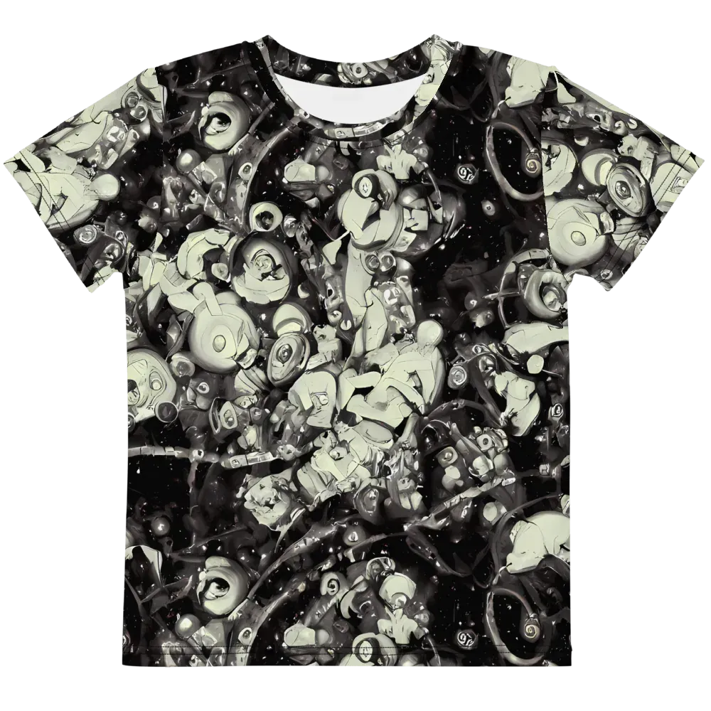 Nocturne Mosaic on Kids Crew Neck T-Shirt — Front