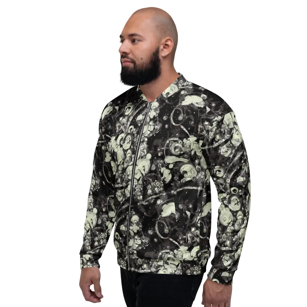 Nocturne Mosaic on Bomber Jacket — Left