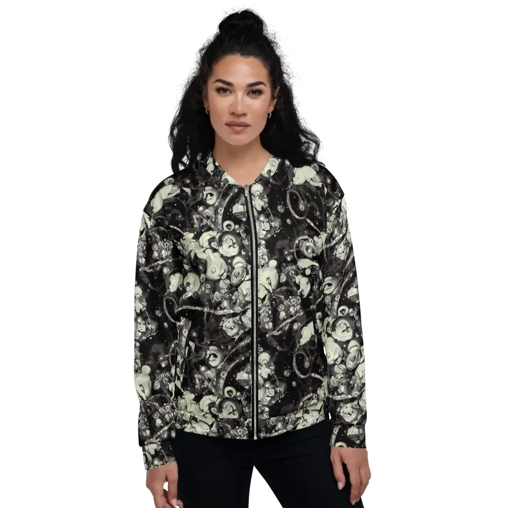 Nocturne Mosaic on Bomber Jacket — Front