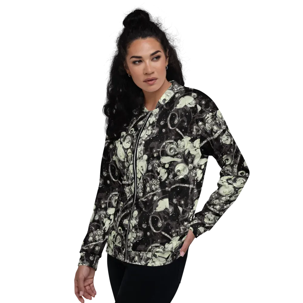 Nocturne Mosaic on Bomber Jacket — Left