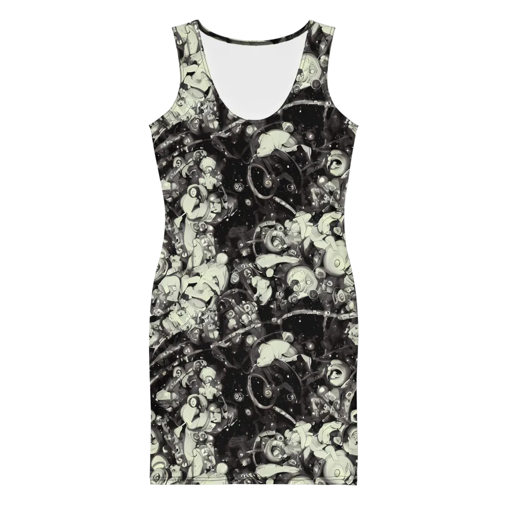 Nocturne Mosaic on Bodycon Dress — Front