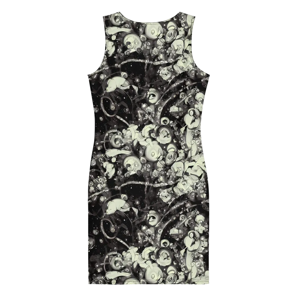Nocturne Mosaic on Bodycon Dress — Back