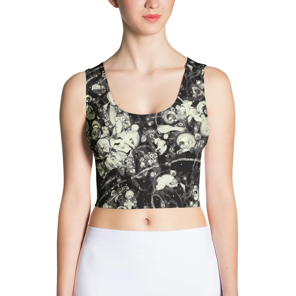 Nocturne Mosaic on Crop Top — Front