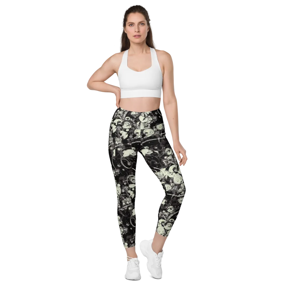 Nocturne Mosaic on Leggings with Pockets — Front