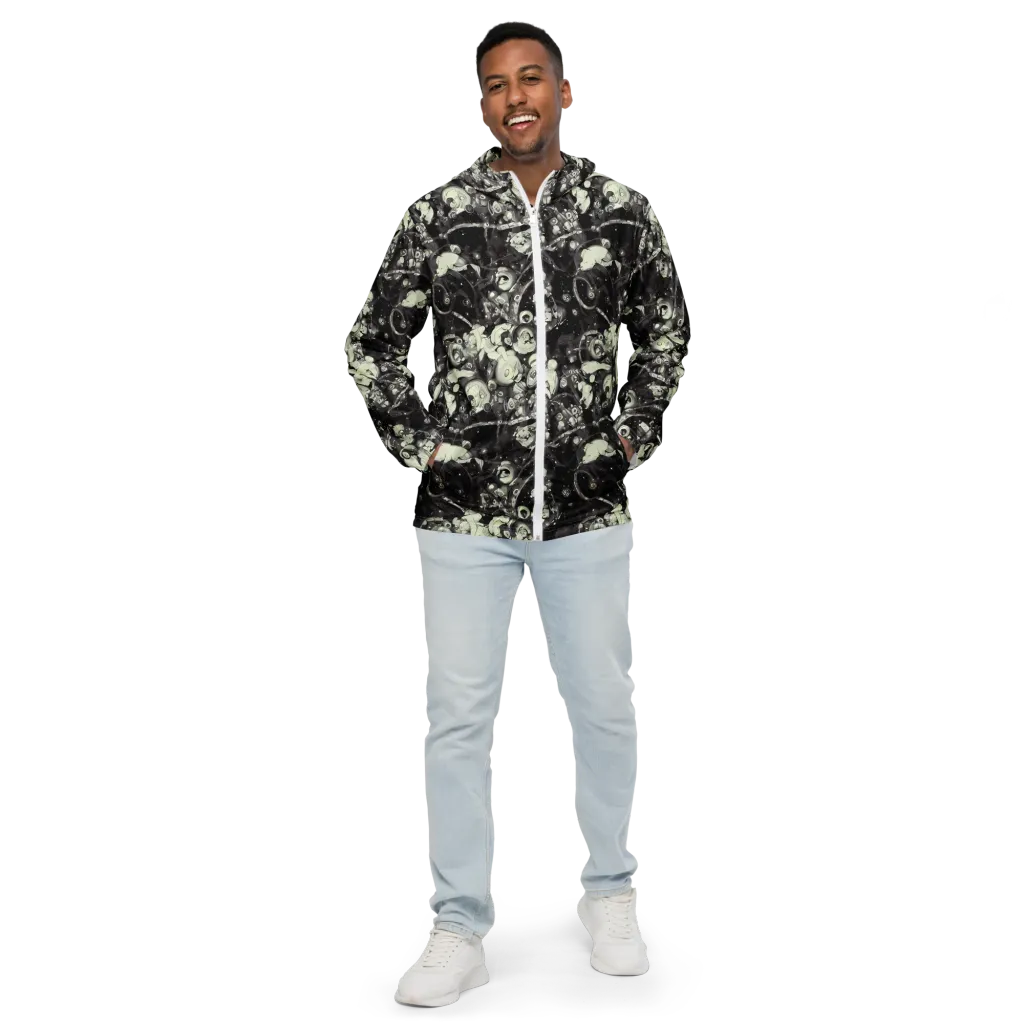 Nocturne Mosaic on Men's Windbreaker — Front