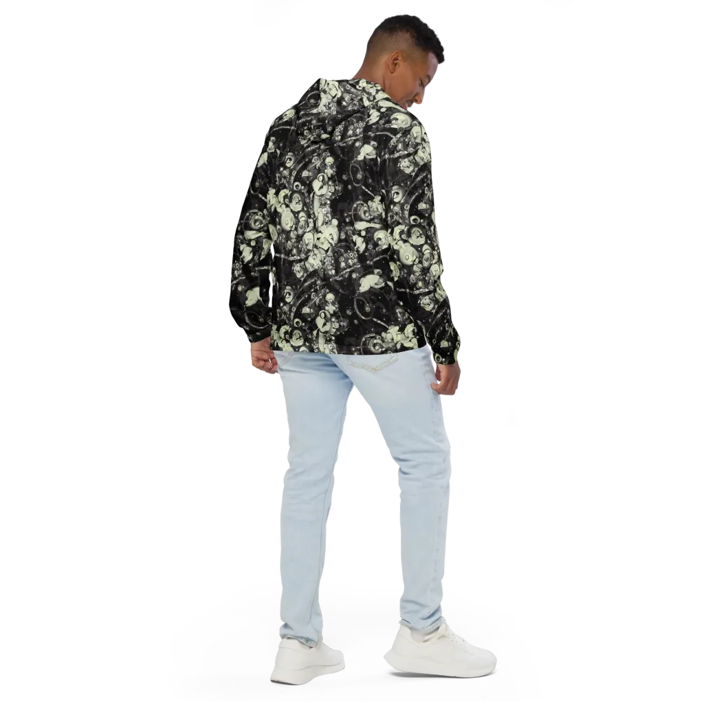 Nocturne Mosaic on Men's Windbreaker — Back