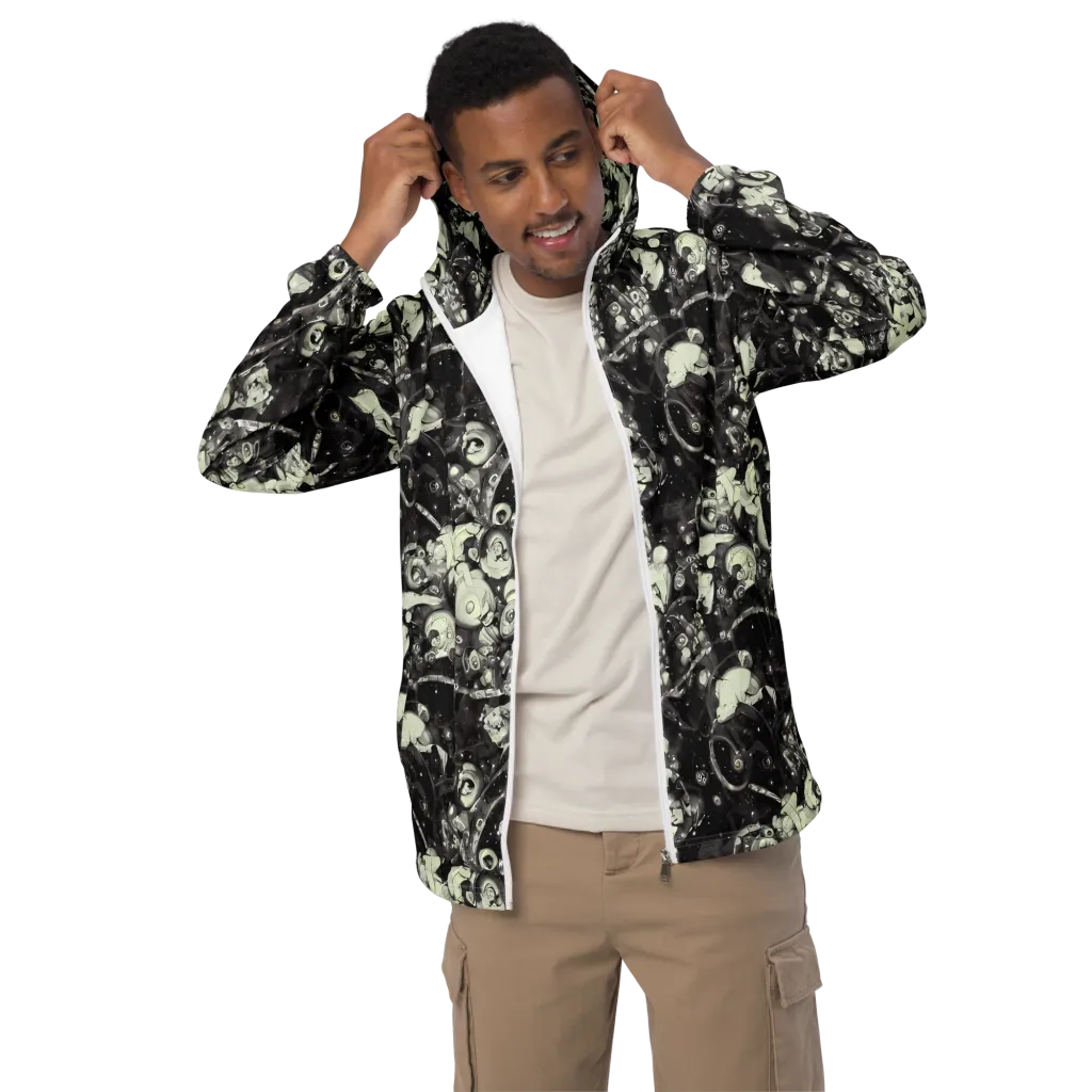 Nocturne Mosaic on Men's Windbreaker — Front