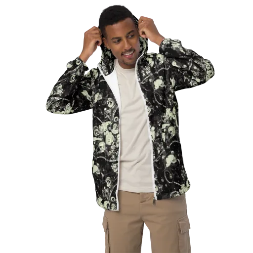 Nocturne Mosaic on a Men's Windbreaker