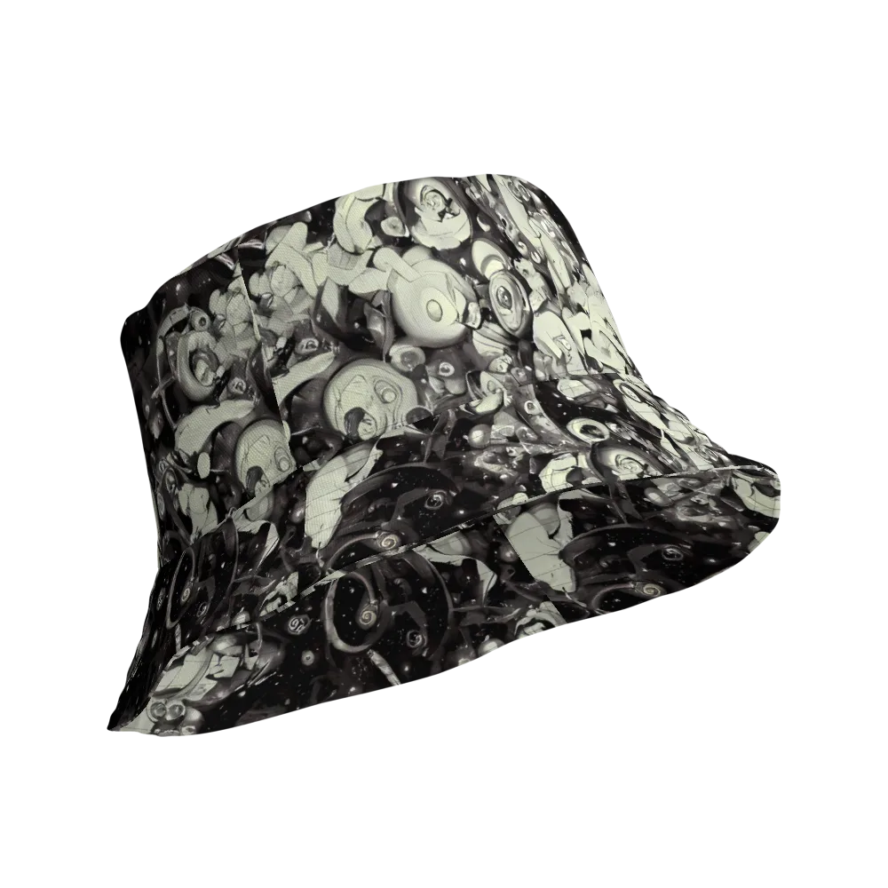 Nocturne Mosaic on Reversible Bucket Hat — Product details Outside