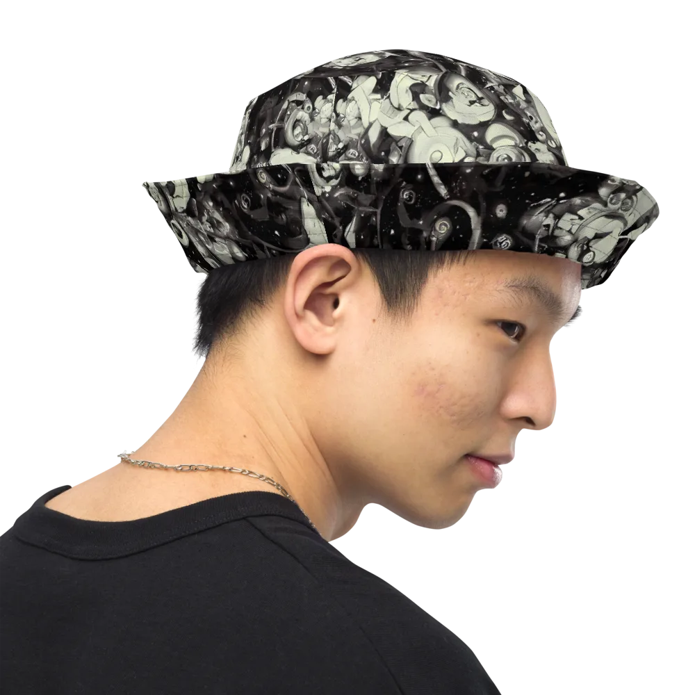 Nocturne Mosaic on Reversible Bucket Hat — Right Outside