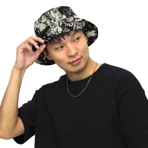 Nocturne Mosaic on a Reversible Bucket Hat