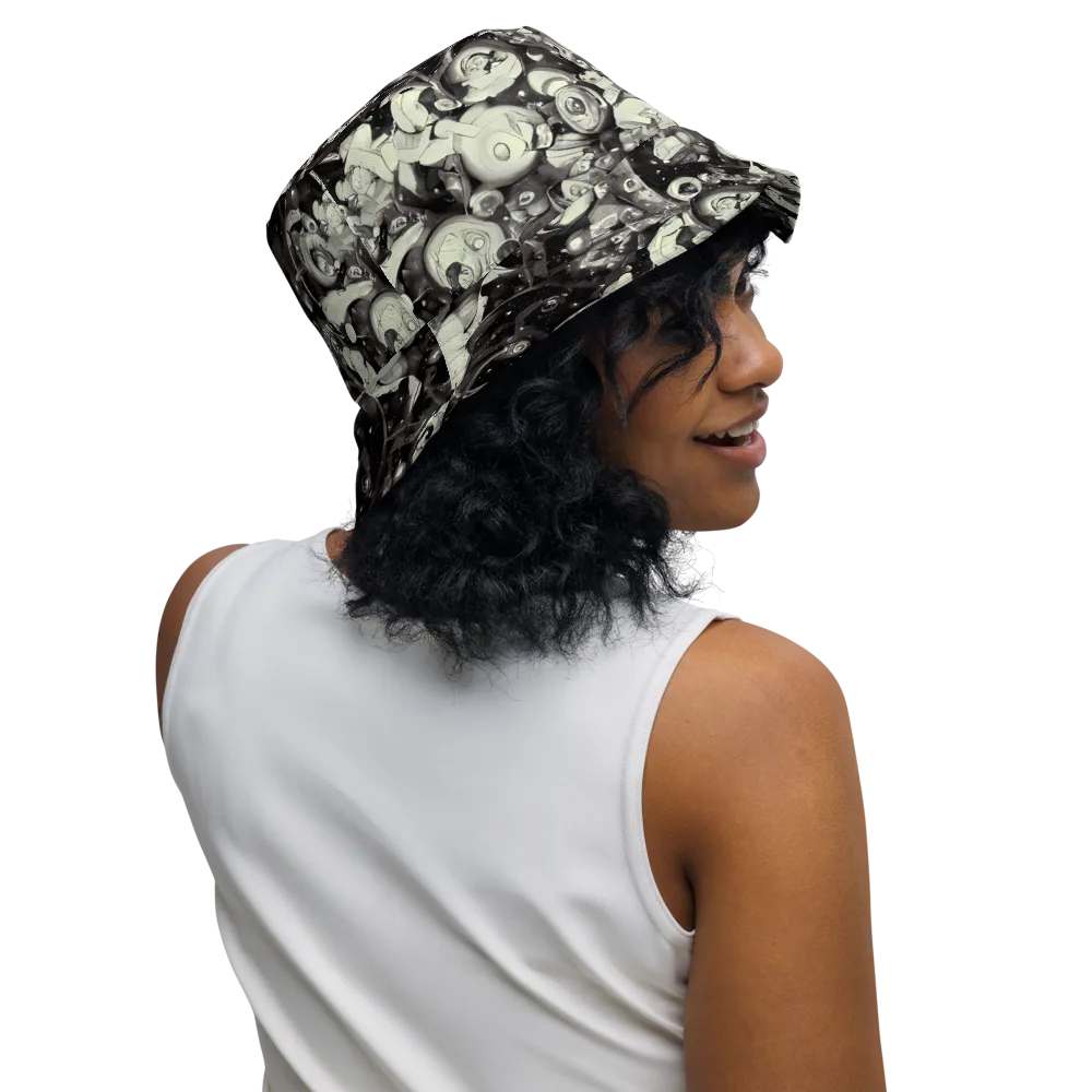 Nocturne Mosaic on Reversible Bucket Hat — Right Outside