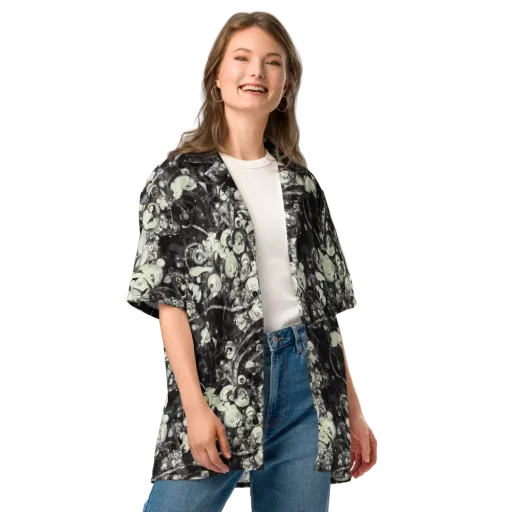 Nocturne Mosaic on a Button Shirt