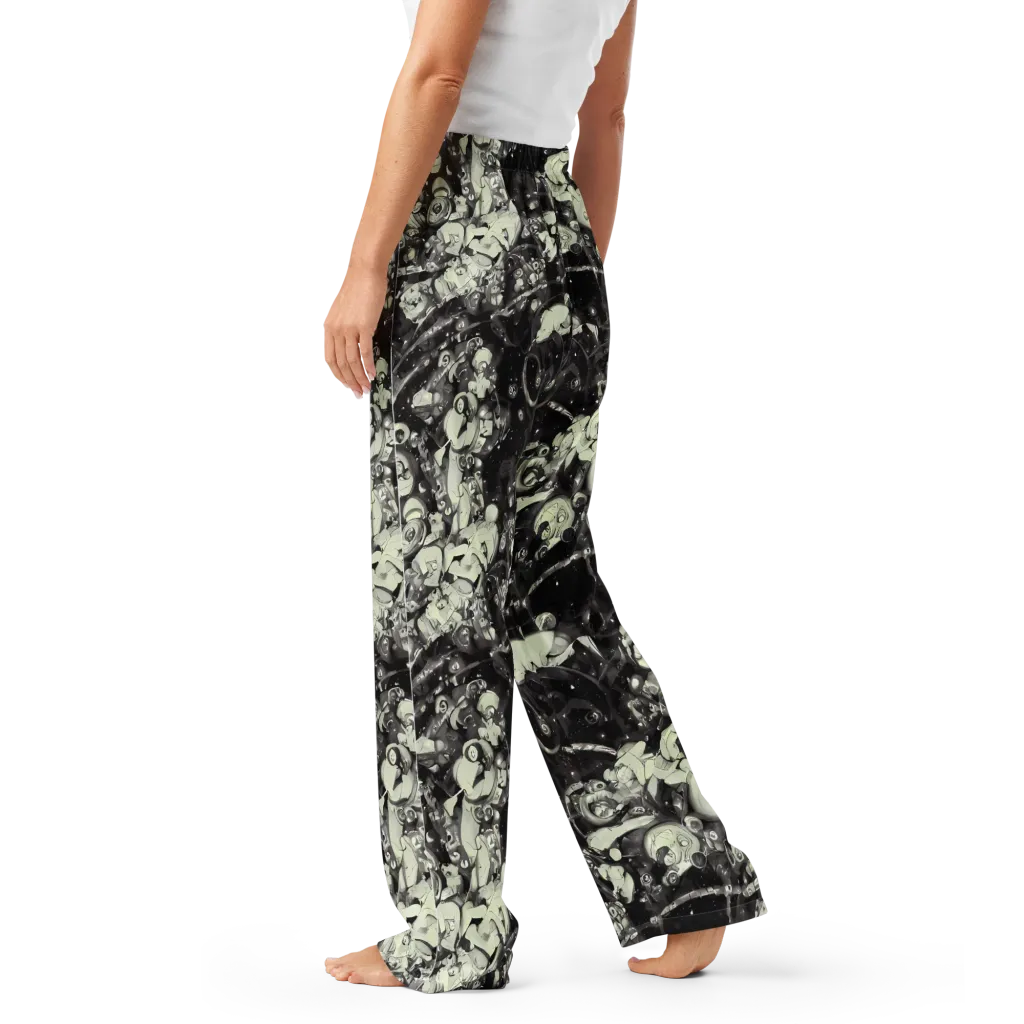 Nocturne Mosaic on Women's Pajama Pants — Left