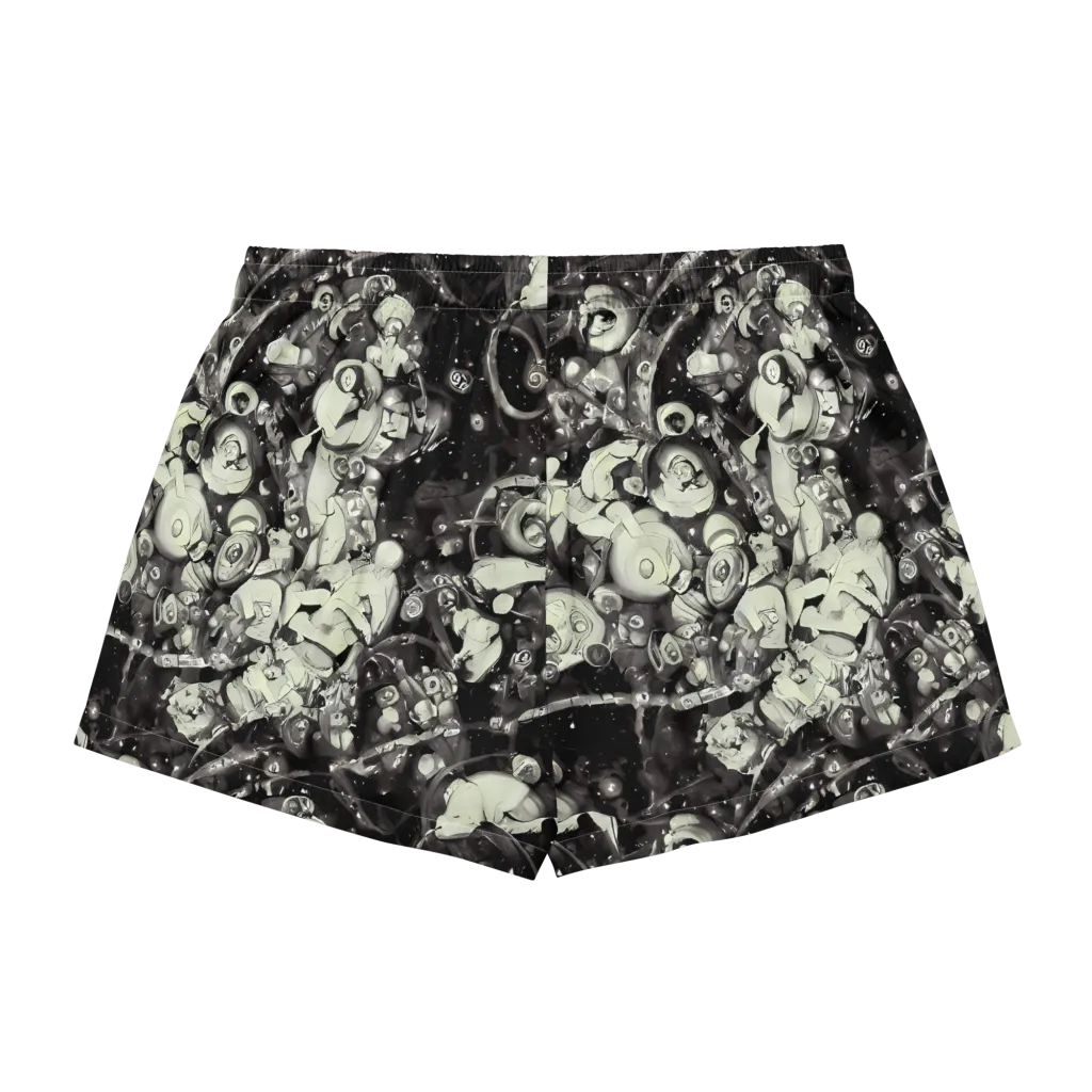 Nocturne Mosaic on Women's Pajama Shorts — Back