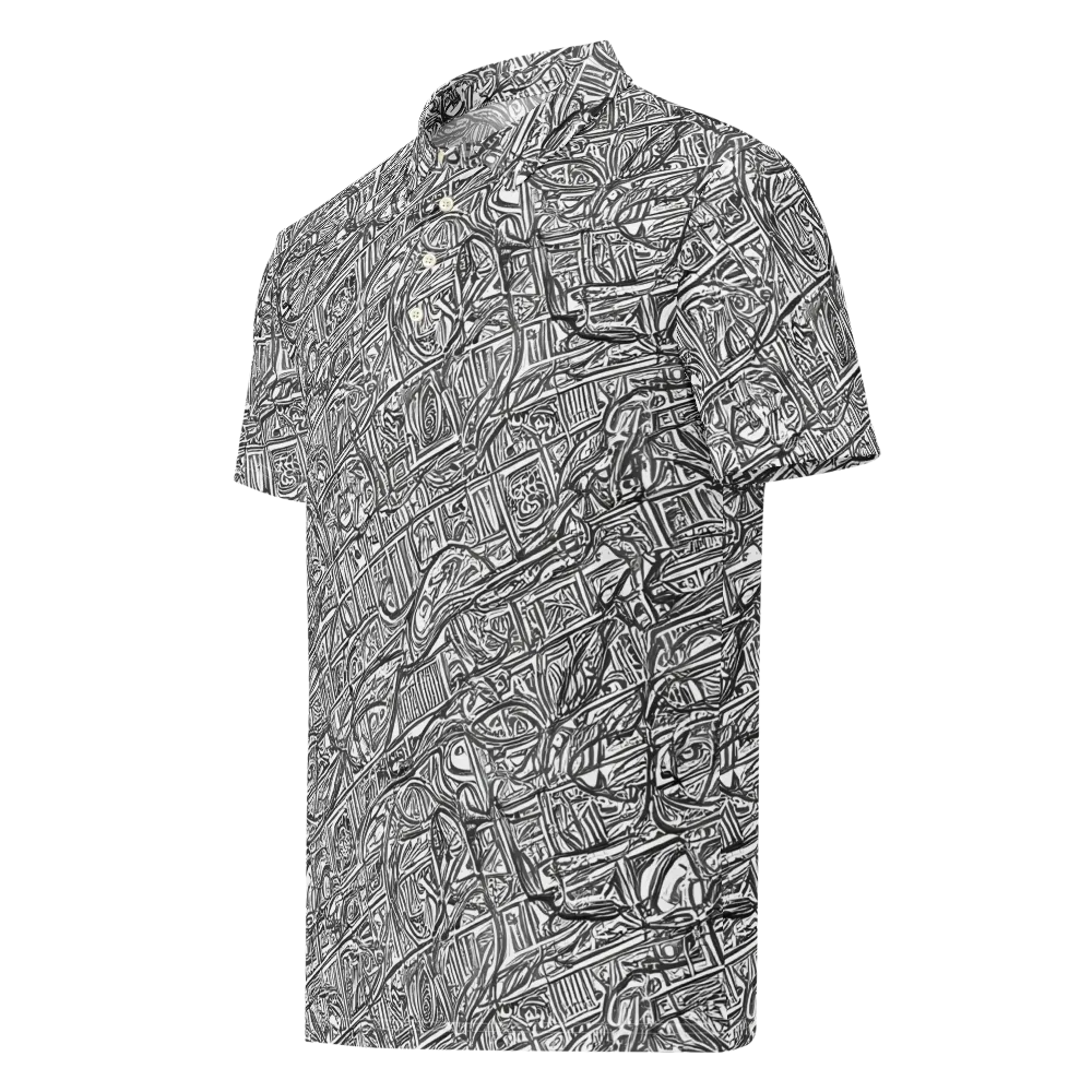 Monochrome Riot on Men's Slim Fit Polo Shirt — Left Front