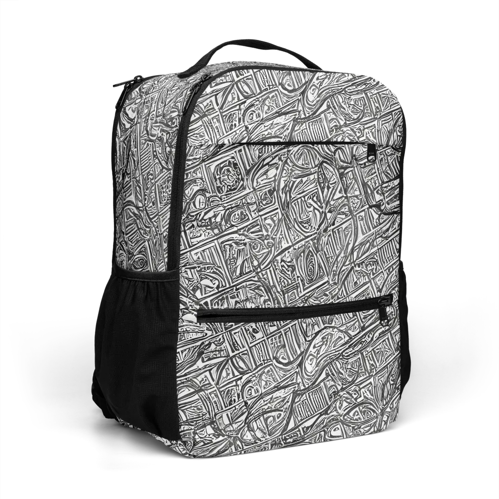 Monochrome Riot on Utility Backpack — Right Front