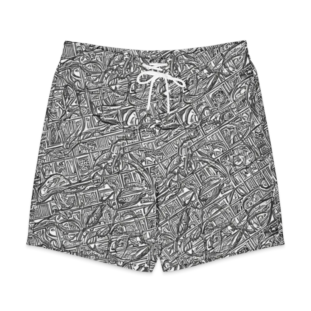 Monochrome Riot on Men's Board Shorts — Front