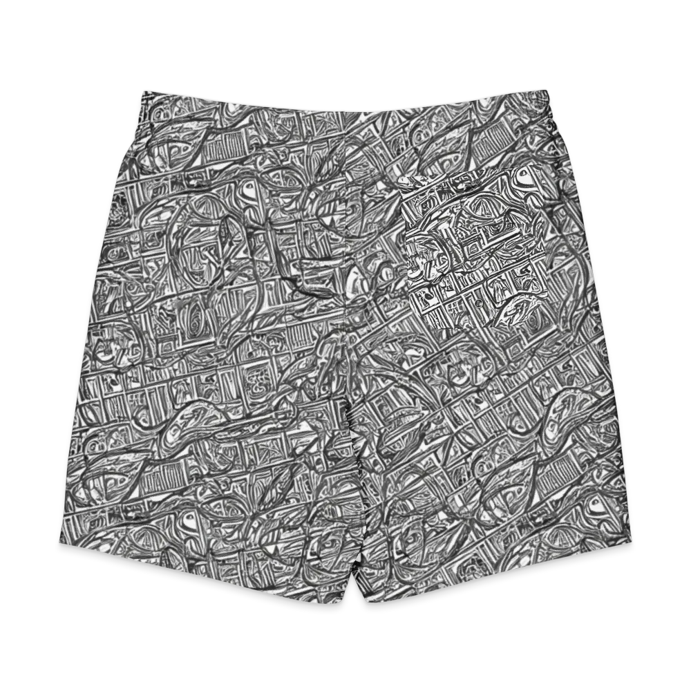 Monochrome Riot on Men's Board Shorts — Back
