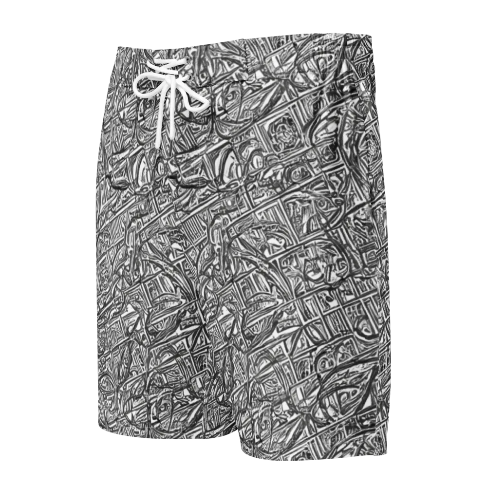Monochrome Riot on Men's Board Shorts — Front