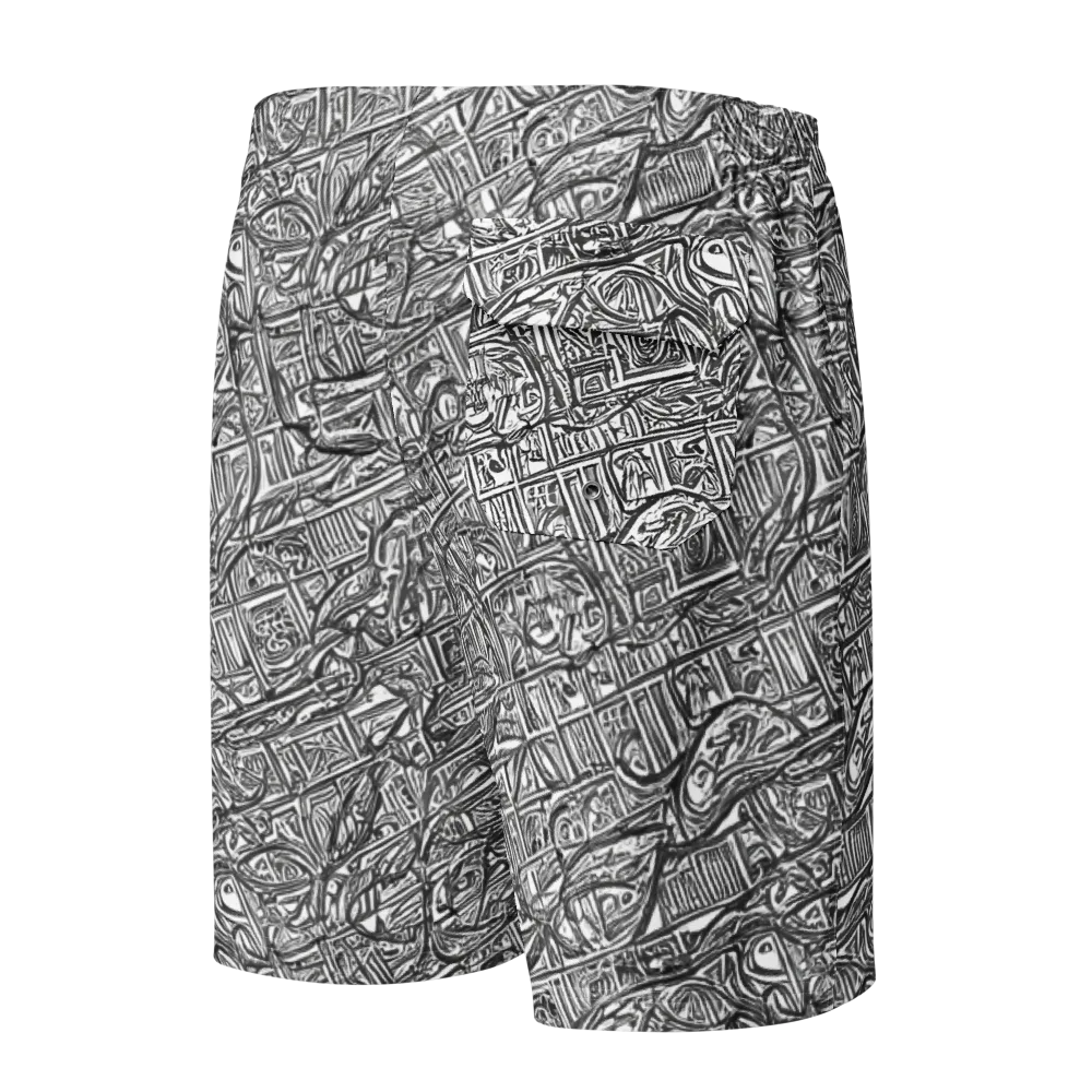 Monochrome Riot on Men's Board Shorts — Back