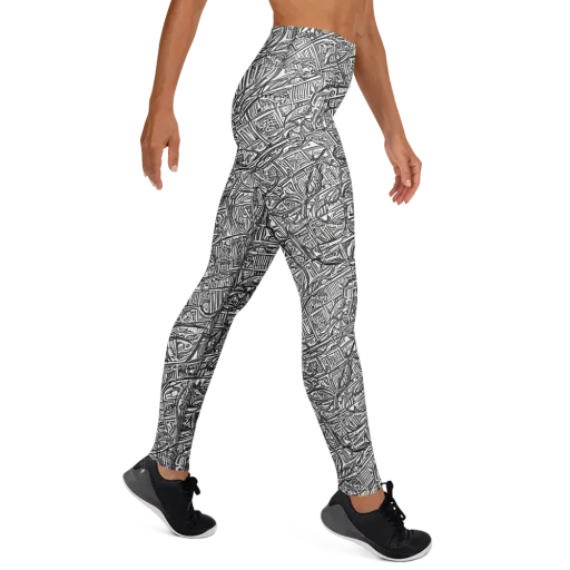 Monochrome Riot on a Yoga Leggings