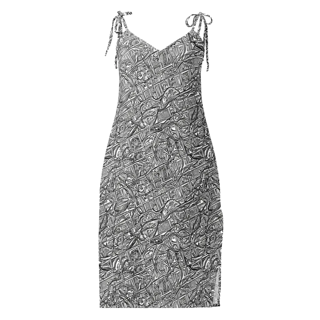 Monochrome Riot on Slip Dress — Front