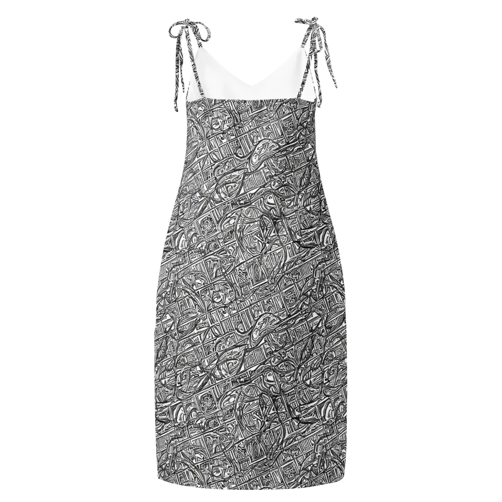 Monochrome Riot on Slip Dress — Back