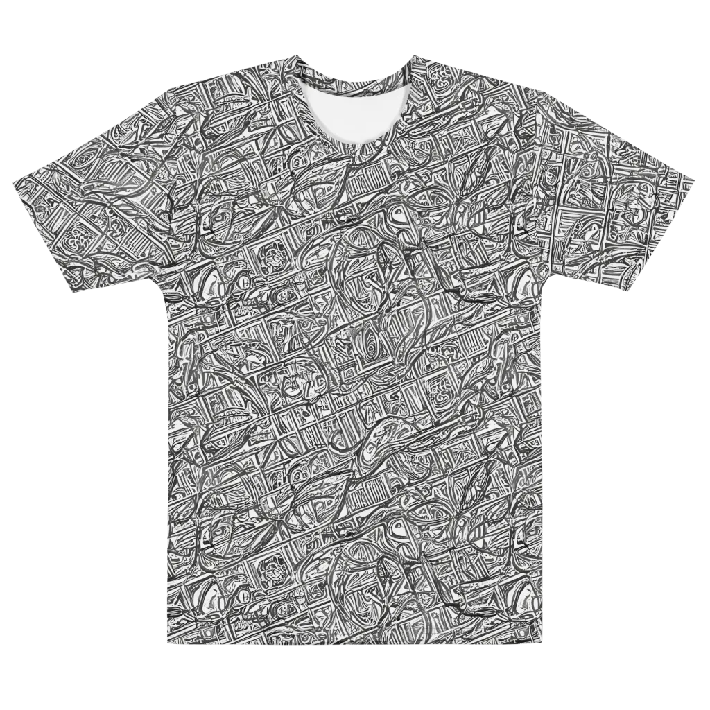 Monochrome Riot on Men's Cotton Crew Neck T-Shirt — Front
