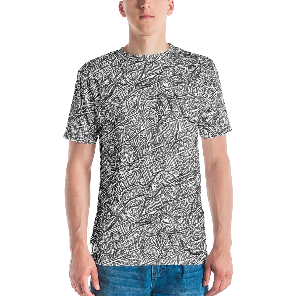 Monochrome Riot on Men's Crew Neck T-Shirt — Front