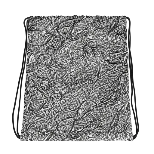 Monochrome Riot on a Drawstring Bag