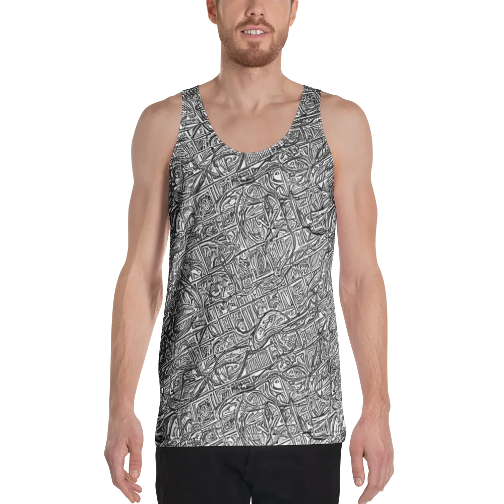 Monochrome Riot on Men's Tank Top — Front