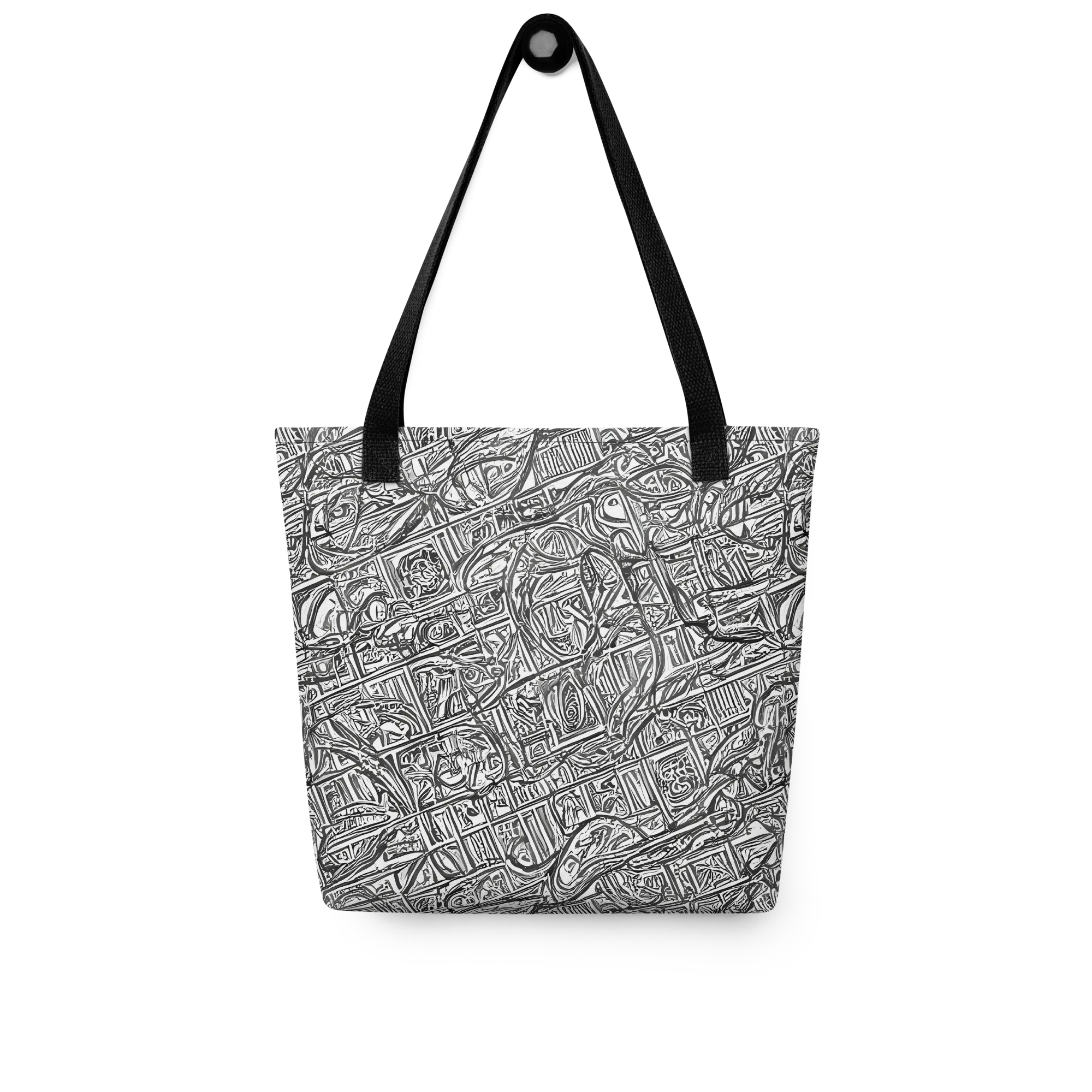 Monochrome Riot on Tote Bag — Front