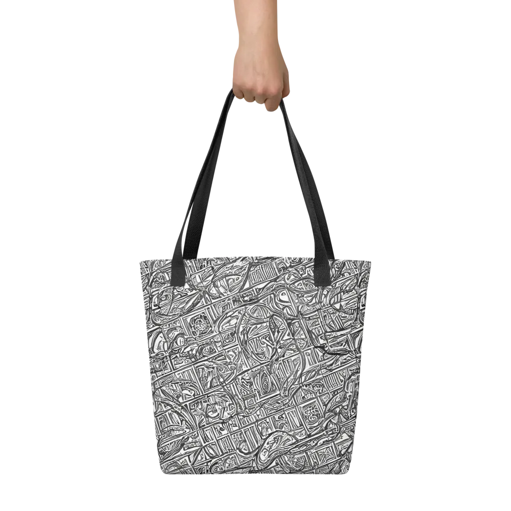 Monochrome Riot on Tote Bag — Front