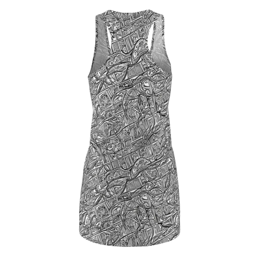 Monochrome Riot on Racerback Dress — Back
