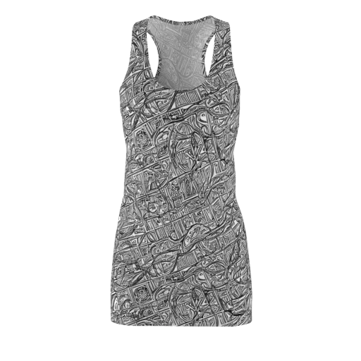 Monochrome Riot on a Racerback Dress