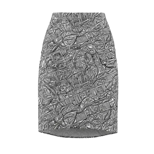 Monochrome Riot on a Pencil Skirt