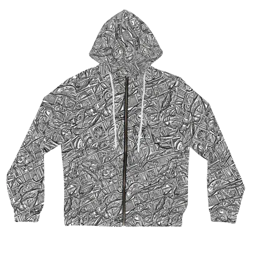 Monochrome Riot on a Women's Full-Zip Hoodie